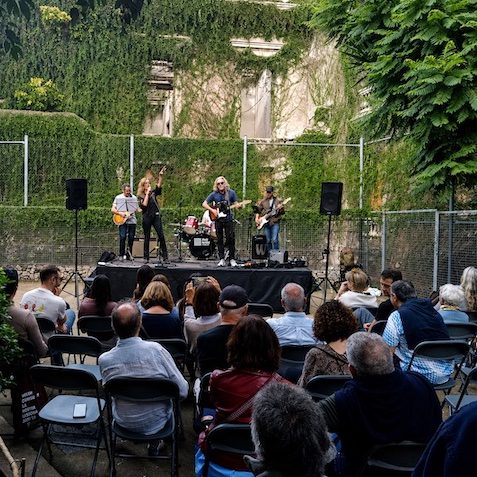 Combo d’Ars Viva actuant en un concert als jardins de Can Ferrer